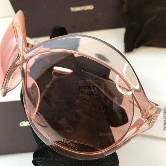 New - ? Original FORD Carine Cross-Bridge Acetate Butterfly Sunglasses - Pink main image 5